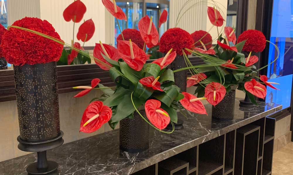 Unique Flower Displays at The Grand Central Hotel